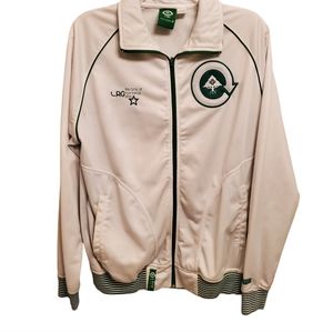 LRG Knits Deeper Roots Stronger Branches White/Green Jacket Size Medium - Unisex